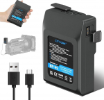 CITYORK 95Wh V-Mount/V-Lock aku Sony BP-95W jaoks koos USB-C sisendiga laadija ja USB-C kaabliga, &uuml;hildub Sony videokaamera, videokaamera, videosaate, LED valguse VMount aku Mini VLock akuga