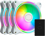 Cooler Master MasterFan 3n1 MF120 Halo White Edition ARGB Dual Ring adresseeritav RGB valgustus, korpus ja jahutus, h&uuml;briidventilaatori labade disain, nutikas andur, vibratsiooni summutav raam, koos kontrolleriga