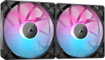 CORSAIR iCUE LINK RX140 RGB 140 mm PWM ventilaator koos iCUE LINK s&uuml;steemikeskusega - magnetkuppel laager - topeltpakett - must