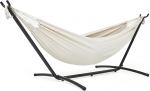 Mondeer Hammock koos Hammock Frame, Double Cotton koos raamiga 2 inimest, kaasaskantav Outdoor & Indoor Patio Yard Garden, kandev&otilde;ime kuni 200 kg, beež