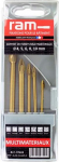 Ram - ja Wick - Coffret de Drill Plaadid Klaas 4,5,6,8 ja 10 mm