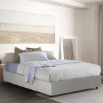 Talamo Italia - Anna valge kunstnahast kaheinimese voodi - 100% Made in Italy - eesmine avamine + madrats 120 x 190 cm