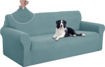 U-NICE HOME Stretch Couch Cover Diivan Slipcover m&ouml;&ouml;bli kaitsja 4 padjadele Diivan Diivan Lemmikloomad s&otilde;bralik (&Uuml;lisuur diivan, helesinine)