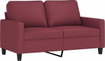 Willood diivanitool, diivanitool k&auml;etugedega, seljapadi, Chaise Longue klubitool, polsterdatud tool, punane, 120 cm, individuaalsed diivanid
