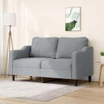 2-Sitzer-Sofa Diivan 2 Sitzer Loveseat Diivanid F&uuml;R Wohnzimmer Diivan Loveseats Hellgrau 140 cm Stoff - 359359