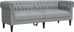 Gen&eacute;rico Chesterfield Wenjingqi-372556 3-kohaline diivan kangas helehall