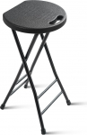 Premium Folding Stool - Maksimaalne koormus 250 kg, kaasaskantav kokkupandav k&auml;epidemega, kerge ja vastupidav libisemiskindlate jalgadega tool aeda, siseruumidesse/v&auml;ljakule - must (1,60 cm k&otilde;rgus)