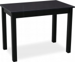 Puidust s&ouml;&ouml;gilaud, 90 x 60 cm, 2 inimesele, elutoa laud, valmistatud m&auml;nnipuidust, v&auml;ike, skandinaavia stiilis, k&ouml;&ouml;gilaud, lauaplaat: must