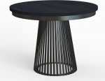 MEBLINI Loft s&ouml;&ouml;gilaud, &uuml;mmargune pikendatav metallist, kaasaegne s&ouml;&ouml;gilaud, k&ouml;&ouml;gilaud, pikendatav laud, &uuml;mmargune s&ouml;&ouml;gilaud, s&ouml;&ouml;gilaud, 100-176 x 77 cm, Lamour, matt must