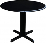 IC International Concepts, topeltlaud koos lehtedega, 36" T&auml;ispuidust ehtne parapuit, 36" W x 36" D x 30" H, lihtne kokkupanek, must