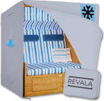 Huellen King Premium rannatooli kaitsekate valmistatud ilmastikukindlast 600D Oxfordi kangast | UV-kindel ja talvekindel | XXL rannatooli kate | Hall, 135cm