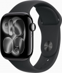 Apple Watch Series 11 [GPS, 42 mm] alumiiniumist korpus Diamond Black koos spordirihmaga Black, S/M (uuenenud)