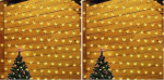 SALCAR 2 x 3 m Anti-Rust LED Light Net Outdoor, Boxwood Fairy Lights Net Outdoor, Light Curtain Indoor Power 9 režiimi ja m&auml;lufunktsiooniga, soe valge (2 tk)