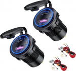 Thlevel Auto PD USB C laadimisseade auto 36W QC3.0 t&uuml;&uuml;p koos l&uuml;litiga 12V-24V s&otilde;idukitele Paat mootorratas SUV buss veoauto haagissuvila meres&otilde;iduki 2 t&uuml;kki