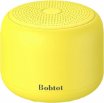 Bobtot kaasaskantav Bluetooth-k&otilde;lar, juhtmevaba veekindel k&otilde;lar valju stereoheliga, 15 tundi m&auml;nguaega, laetav aku, sisseehitatud mikrofon koos rihmaga (kollane)