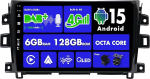 SXAUTO Android 15 - Sisseehitatud 4G LTE DAB - 6G + 128G - Autoradio Nissan Navara NP300 (2016-2018) jaoks - Dual Band WiFi - CarPlay Android Auto - Kaamera + mikrofon Juhtratta juhtimine - QLED 10.1 tolli 2 DIN