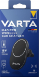 VARTA Mag Pro traadita autolaadija ja mobiiltelefoni hoidja, 15 W, magnetiline nutitelefoni hoidja laadimisfunktsiooniga, MagSafe &uuml;hilduv, Qi &uuml;hilduv, autokinnitus USB Type-C kaabliga, must
