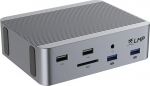 LMP USB4 SuperDock 2 - 15-portiline USB4 dokkimisjaam - USB4, USB-C, USB-A, HDMI, DisplayPort, Ethernet, audio, kaardilugeja - alumiiniumist disain koos Kensingtoni turvapesaga