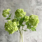 YalzoneMet RUZUQE Viburnum kunstlilled Lumepall 67cm pikk varre roheline v&auml;ike hortensiat Real Touch elutruu latekslill kodu j&otilde;ulukaunistuste laua lillede jaoks