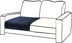 BT.WA Couch-Kissenbezug, Samt, 1 St&uuml;ck, Stretch-Sesselbezug, separater Sofa-Schonbezug, M&ouml;belschutz (1-Sitzer oder Sofa-R&uuml;ckenlehne, Marineblau)