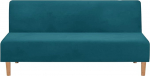 Sametist diivanikate ilma k&auml;etugedeta 3-kohaline Stretch diivanikate Elastne kate diivanivoodile Diivanikate ilma k&auml;etugedeta mittelibisev (Teal).