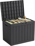 Floordirekt hoiukast - Antratsiit - Ilmastikukindel hoiukast terrassile ja r&otilde;dule - 118 L - aiakast - 56 x 43 x 53 cm (118 L)