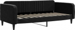 vidaXL p&auml;evavoodi, k&uuml;lalisvoodi, 2-in-1, diivanvoodi magamistuppa, elutuppa, diivanvoodi, kaasaegne disain, must, 90 x 190 cm, sametne