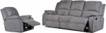 Vente-unique - Relax 3+1 diivanikomplekt - Mikrokiud - Hall - Hernani