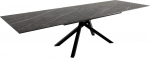 DELIFE Laminam Noir s&ouml;&ouml;gitoa laua serva keraamiline pruun 200-300 x 100 cm ristraamiga ristk&uuml;likukujuline must pikendatav laud