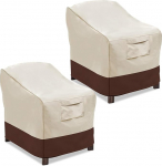 Vailge Patio Chair Covers Lounge Deep Seat Cover, Raske ja veekindel Outdoor Lawn Patio Furniture Covers (2 Pack - Large, Beige & Brown)