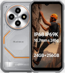 Blackview Fort 2 AI kergekaaluline v&auml;litingimustes kasutatav nutitelefon, AI-fotode redaktor, 24 GB + 256 GB, 10,7 mm Ultra Thin, 16MP + 13MP, 6,56-tolline HD+, IP68 IP69K vastupidav mobiiltelefon ilma lepinguta, Android 15 Dual SIM, GPS NFC Valge