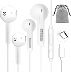 USB C k&otilde;rvaklapid koos kaabliga iPhone 16 17, C-t&uuml;&uuml;pi k&otilde;rvaklapid, k&otilde;rvaklapid, mikrofonikaabliga k&otilde;rvaklapid iPhone 15 Plus, Samsung Galaxy S23, S22, S21 FE, iPad Pro, Huawei, Google, 2 komplekti.