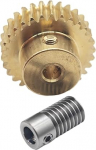 0,8 m vask 1:50 Ratio Worm Gear Set 0,8 moodul 50 hammastega Worm Turbiiniratas terasvarda v&otilde;lli sissel&uuml;litusnurk (puur 5 mm varras 12 mm hammasratas)