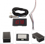 Digitaler Drehzahlmesser mit Hall-N&auml;herungsschalter-Sensor und LED-Anzeige f&uuml;r Motordrehzahlmessung, 10-9999 Bereich, Anti-Interferenz-Set