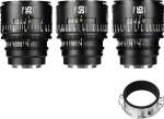 7artisans 35/50/85mm T2.1 Infinte Series Professional Manual Full Frame Cine Lens Compatible with EF Bayonet for Photography and Film Production, Black