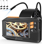 Endoscope Camera with Light 5 m, Ennovor 1080P HD Digital Endoscope with 4.3 Inch IPS Screen, IP67 Waterproof Tube Camera with 8 Adjustable LEDs, 8 mm Snake Camera Inspection Camera
