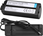 Upgrade NB-CP2L NB-CP1L aku - 1800mAh tegelik maht + laadimisadapter Canon fotoprinterile Selphy CP1500, CP1300, CP1200 - t&auml;iuslik j&otilde;udlus piirideta printimiseks (must)