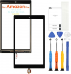Puuteekraan Amazon Fire HD10 2019 9. Generation M2V3R5 Touchscreen f&uuml;r Amazon Fire HD 10 2019 9. 10,1 Zoll Digitazer Glaspanel mit Reparatur Kit (Schwarz, kein LCD Display)