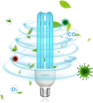 BrightArk LED 45 W osooni desinfitseerimislamp, E27 UV desinfitseerimislamp, osoonivalgusega bakteritsiidne lamp, sobib ideaalselt kooli, hotelli, haigla, laboratooriumi, kontori, s&ouml;&ouml;kla jaoks.