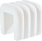 Zedelmaier puidust jalgadega jakkar - valge jalatool, kuubikujuline iste ja pouf elutuppa, magamistuppa, esikusse (valge)