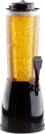 Relaxdays Beer Tower with Spout, HxWxD: 50 x 23 x 18 cm, Capacity of 2.5 L, Transparent Lemonade or Iced Tea Dispenser, Black