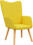 vidaXL Recliner Chair, TV Chair, Upholstered Chair, Dining Room Chair, Living Room Chair, Relaxing Chair, 62 x 68.5 x 96 cm, Mustard Yellow Fabric