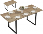 HOMCOM pikendatav s&ouml;&ouml;gilaud 140/180 x 80 cm s&ouml;&ouml;gilaud terasjalgadega Ristk&uuml;likukujuline k&ouml;&ouml;gilaud 6-8 inimesele k&ouml;&ouml;ki, s&ouml;&ouml;gituppa, naturaalne