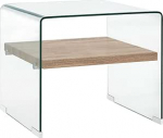 vidaXL kohvilaud, K&otilde;rvallaud, elutoa laud, diivanilaud, elutuba, kodu, kerge, 50 x 50 x 45 cm, karastatud klaasist