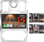 Hikity 2+64G Android autoraadio Chrysler 300C 300 2005-2009 juhtmevaba Carplay Android autole, 9-tolline puuteekraaniga GPS-navigatsiooniradio koos Mirror Link WiFi Bluetooth FM RDS EQ SWC tagurduskaameraga