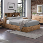 Julian Bowen Bali Ottoman Storage Ottoman 4ft6 Double Light Oak