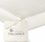 Whisper Organics 100% orgaaniline puuvillane, tikitud madratsikattevaip, hingav madratsi pealiskate, 40 cm s&uuml;gav - GOTS sertifitseeritud, madratsikaitse 90 x 200 cm.