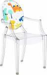 Kartell Loulou Ghost Kids, plastik, l&auml;bipaistev, 37 x 39 x 63 cm