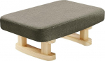 GDWD Ristk&uuml;likukujuline jalatool, istmejalg, puidust jalgadega jalatool, polsterdatud iste, pink jalatool, jalatool, polsterdatud jalatool, astmeline jalatool, jalgade tugi, pouf istme pouf elutuppa, magamistuppa (C)