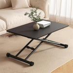 H&ouml;henverstellbarer Couchtisch mit Hebeplatte, multifunktsionaalselt Wohnzimmer, B&uuml;ro und Esszimmer, stilvoller mobiler Schreibtisch mit Metallbeinen (90 cm, Farbe C)